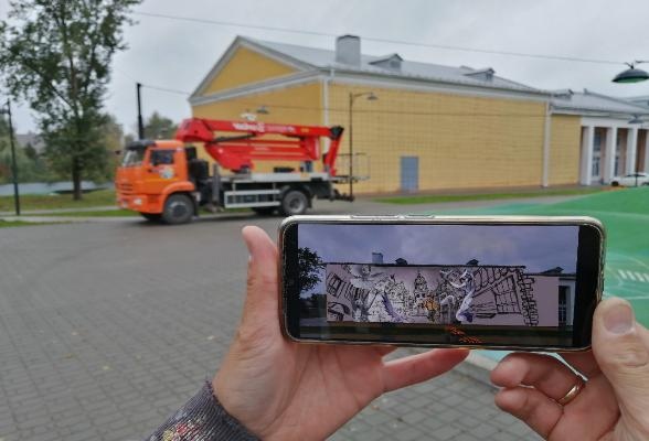 В Серпухове появится граффити на здании Дворца творчества детей и молодежи на пл. Ленина